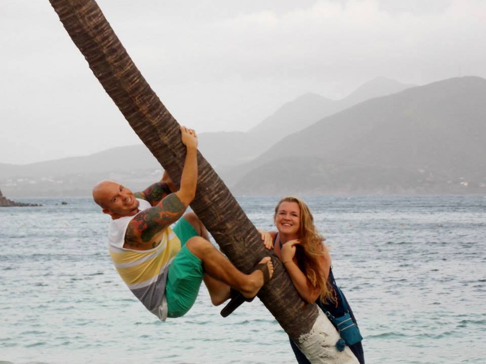 Picture: Dr. & Alicia Kerr- St. Kitts - Silly on Coconut Tree